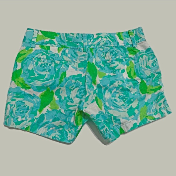 Lilly Pulitzer Callahan Shorts - Poolside Blue Rose First Impression - Size 2 - Picture 2 of 8